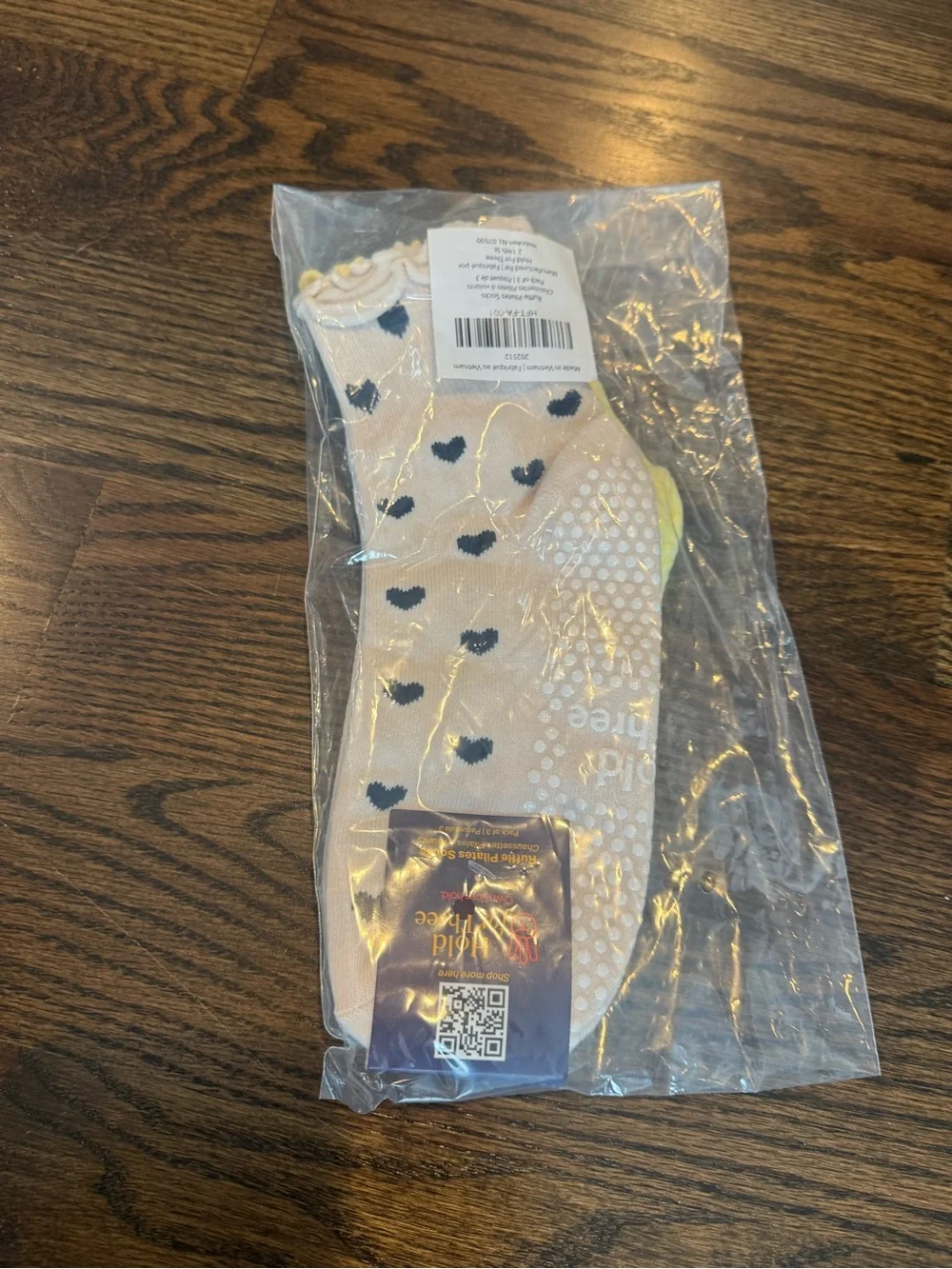 Hold for Three Women's Light Blue Ruffle Pilates Socks - Pack of 3